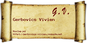 Gerbovics Vivien névjegykártya